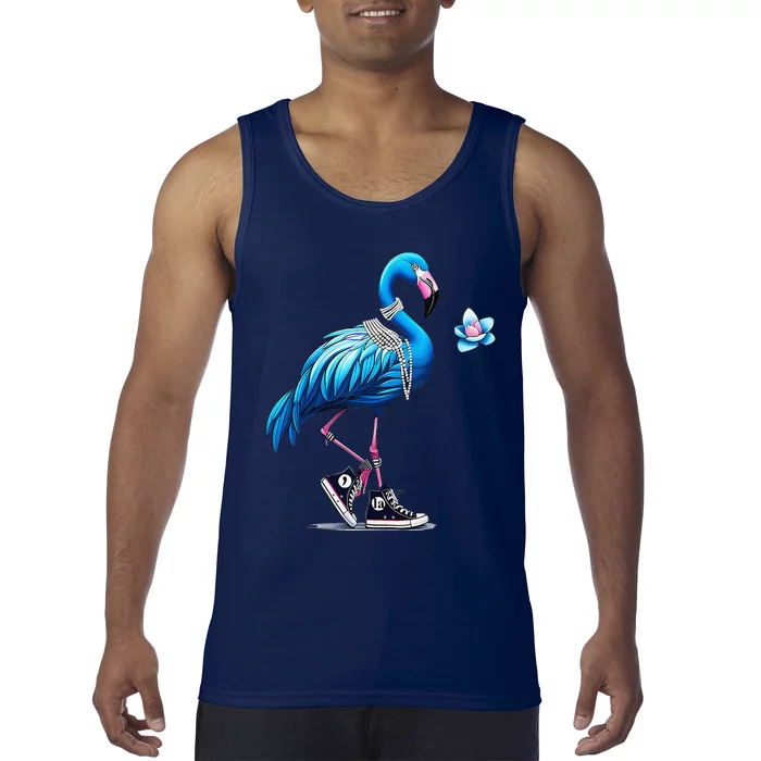 Retro Flamingo Chucks And Pearls Comma La Kamala Harris 2024 Tank Top