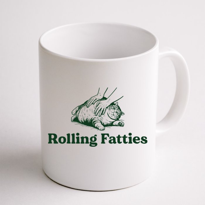 Rolling Fatties Cat Funny Cat Lover Kitten Owner Kitty Front & Back Coffee Mug