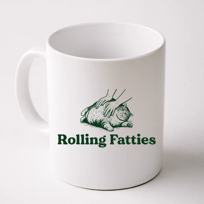 Rolling Fatties Cat Funny Cat Lover Kitten Owner Kitty Front & Back Coffee Mug