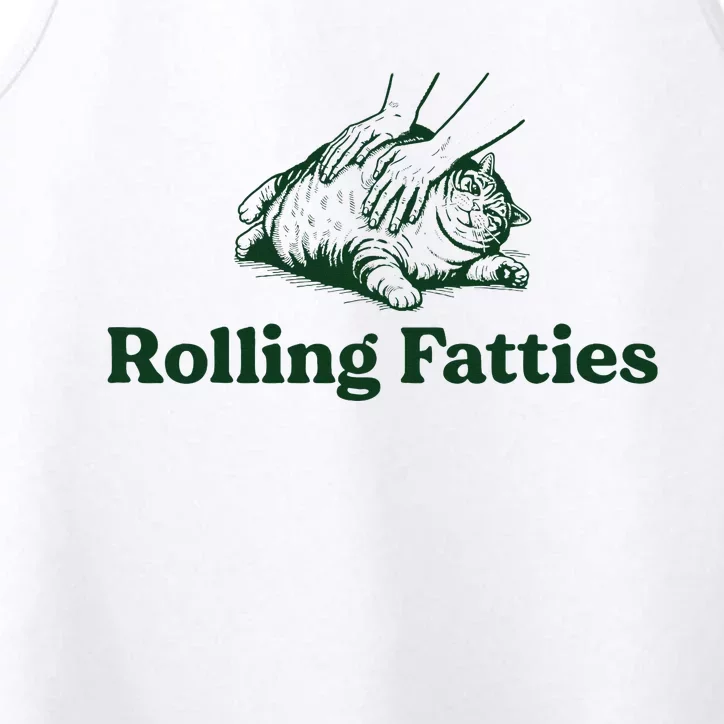 Rolling Fatties Cat Funny Cat Lover Kitten Owner Kitty Performance Tank