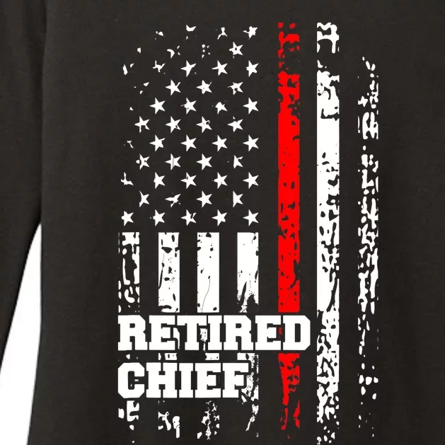 Retired Fire Chief Firefighter Rank Retirement Gift Womens CVC Long Sleeve Shirt