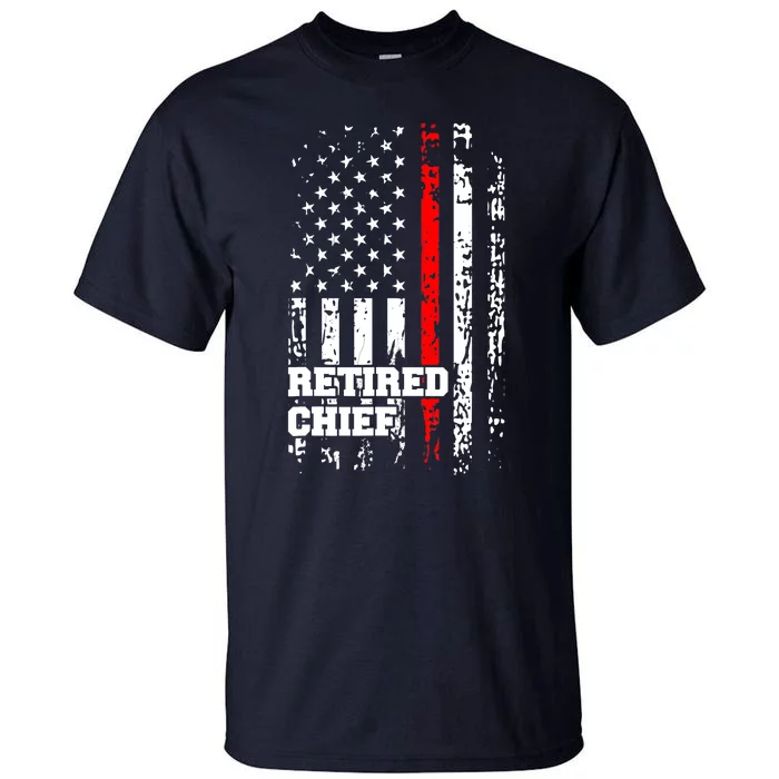 Retired Fire Chief Firefighter Rank Retirement Gift Tall T-Shirt