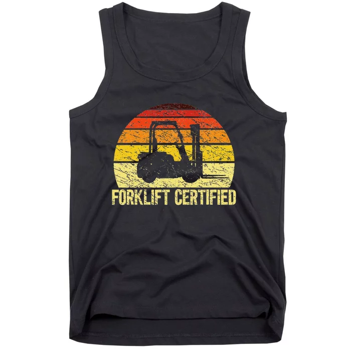 Retro Forklift Certified Forklift Operator Lift Truck Driver Tank Top