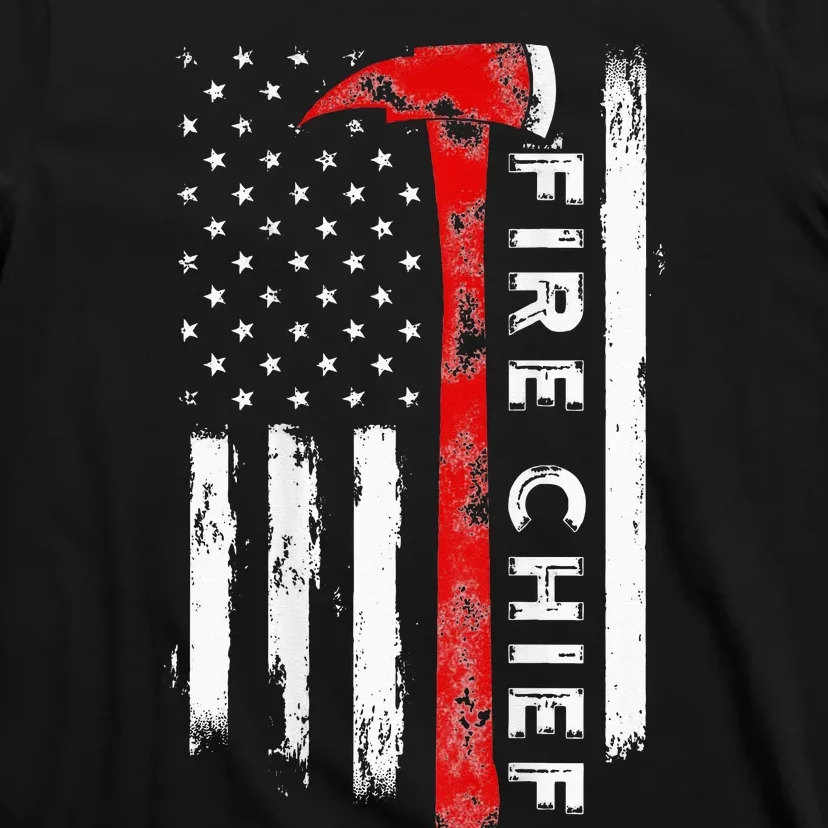 Retired Fire Chief American flag Retirement gifts Fire Chief T-Shirt