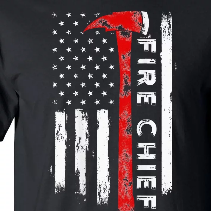 Retired Fire Chief American flag Retirement gifts Fire Chief Tall T-Shirt