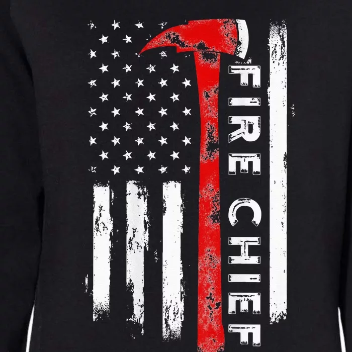 Retired Fire Chief American flag Retirement gifts Fire Chief Womens California Wash Sweatshirt