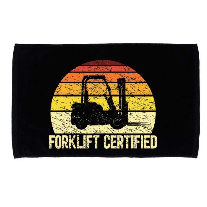 Retro Forklift Certified Forklift Operator Lift Truck Driver Microfiber Hand Towel