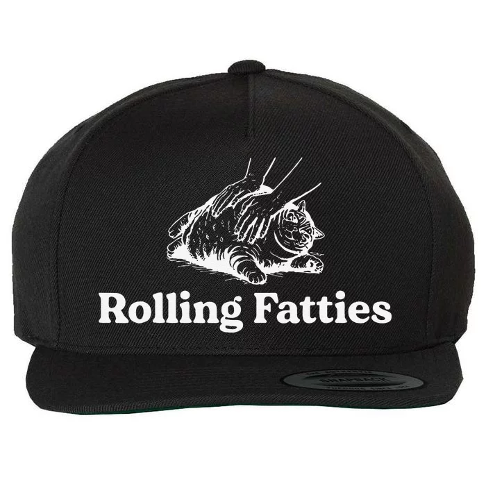 Rolling Fatties Cat Lover Funny Cat Kitten Gift Wool Snapback Cap