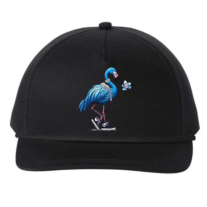 Retro Flamingo Chucks And Pearls Comma La Kamala Harris 2024 Snapback Five-Panel Rope Hat