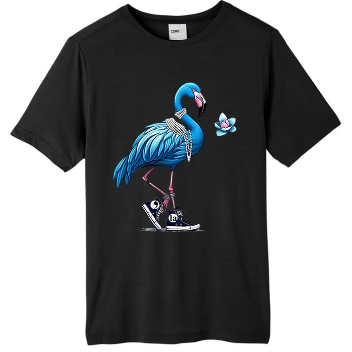 Retro Flamingo Chucks And Pearls Comma La Kamala Harris 2024 ChromaSoft Performance T-Shirt