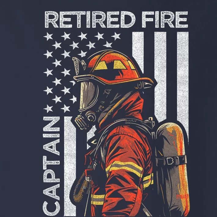 Retired Fire Captain Firefighter Retirement American Flag Toddler Long Sleeve Shirt