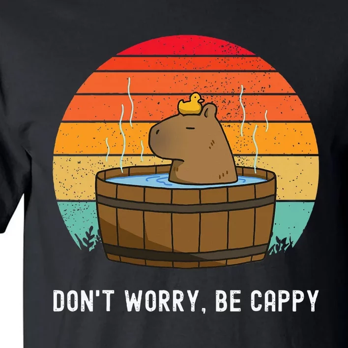 Retro Funny Capybara DonT Worry Be Capy Tall T-Shirt