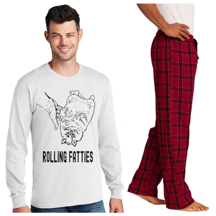 Rolling Fatties Cat Long Sleeve Pajama Set