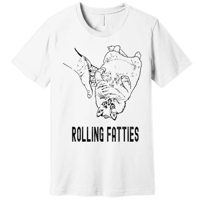 Rolling Fatties Cat Premium T-Shirt