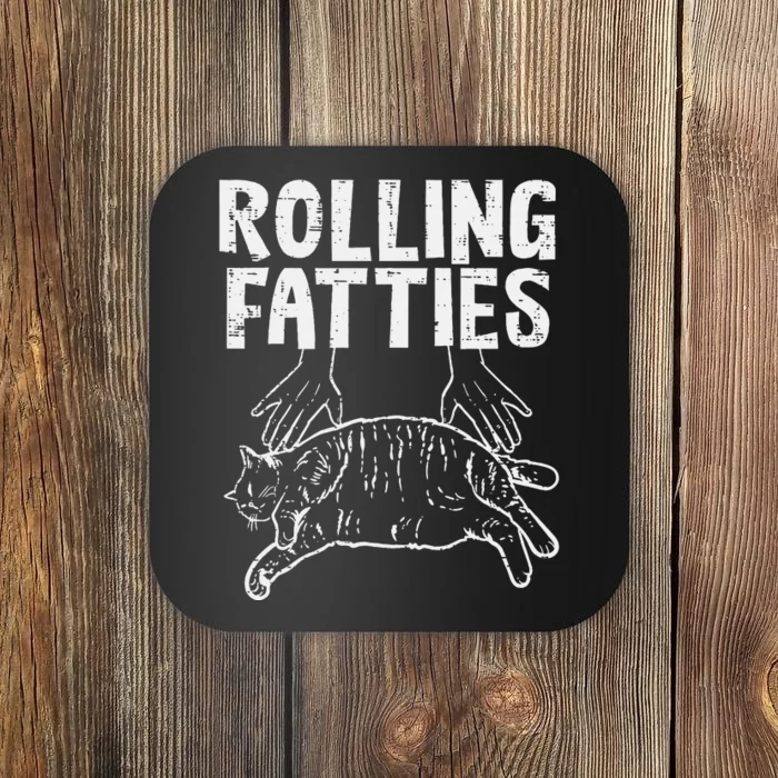 Rolling Fatties Cat Funny Fat Kitten Coaster