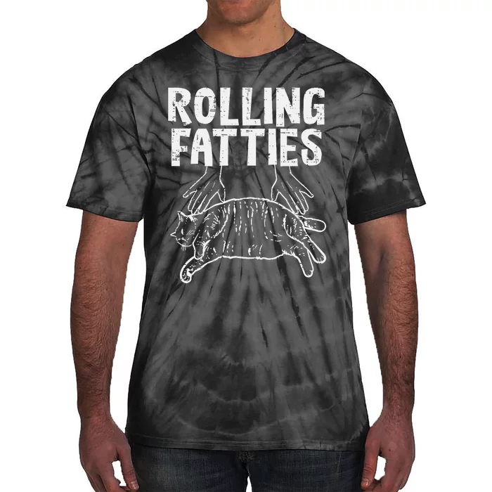 Rolling Fatties Cat Funny Fat Kitten Tie-Dye T-Shirt