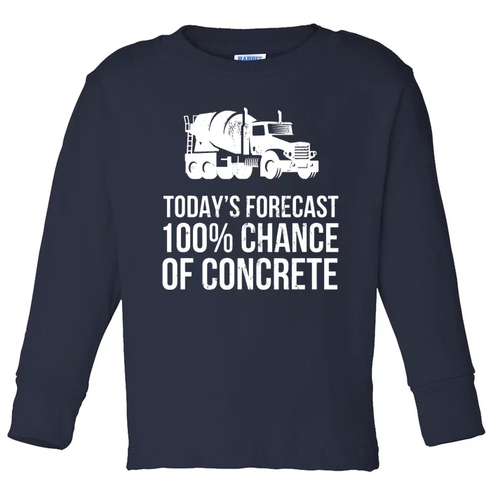 Retro Funny Concrete Worker Gift Construction Worker Gag Pun Toddler Long Sleeve Shirt