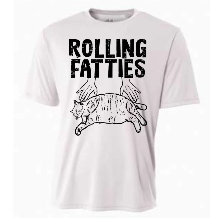 Rolling Fatties Cat Funny Fat Kitten Men Women Kids Girls Cooling Performance Crew T-Shirt