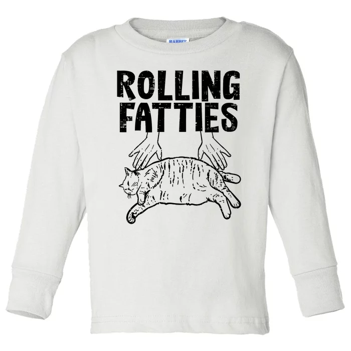 Rolling Fatties Cat Funny Fat Kitten Men Women Kids Girls Toddler Long Sleeve Shirt