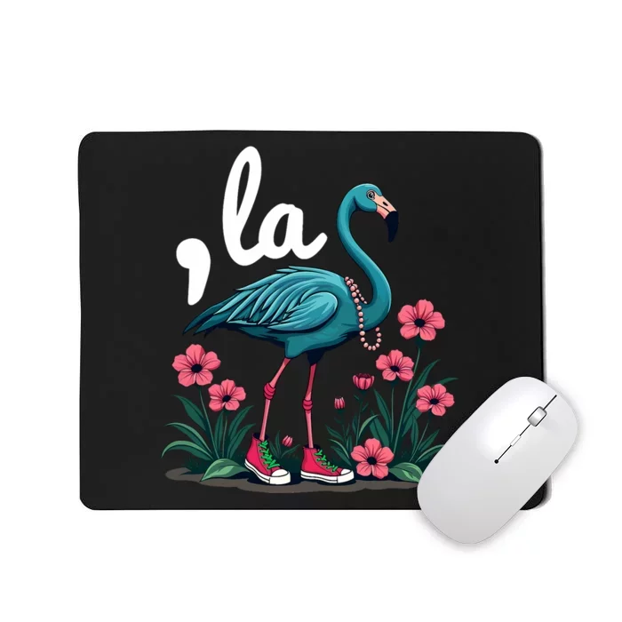 Retro Flamingo Chucks And Pearls Comma La Kamala Harris 2024 Mousepad