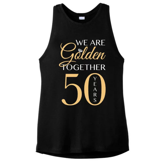 Romantic For Couples 50th Wedding Anniversary Ladies Tri-Blend Wicking Tank