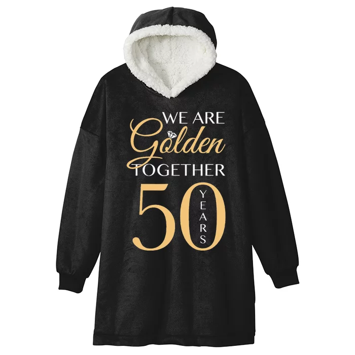 Romantic For Couples 50th Wedding Anniversary Hooded Wearable Blanket