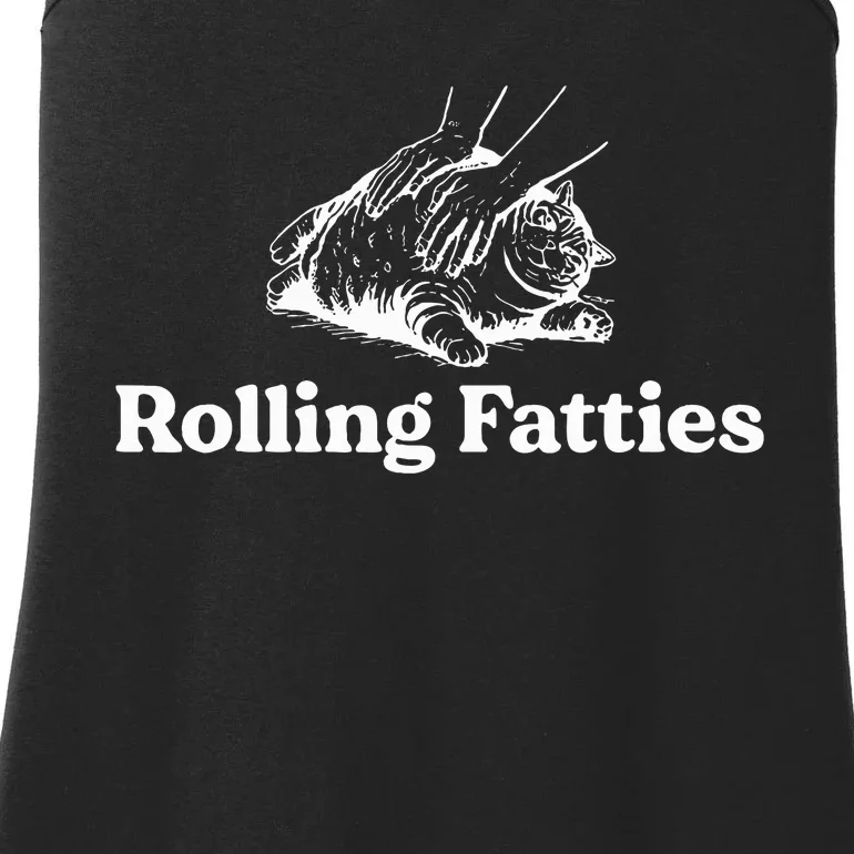 Rolling Fatties Cat Lover Funny Cat Kitten Ladies Essential Tank