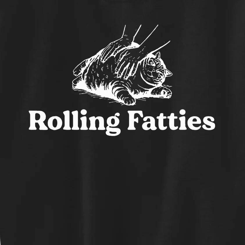 Rolling Fatties Cat Lover Funny Cat Kitten Kids Sweatshirt