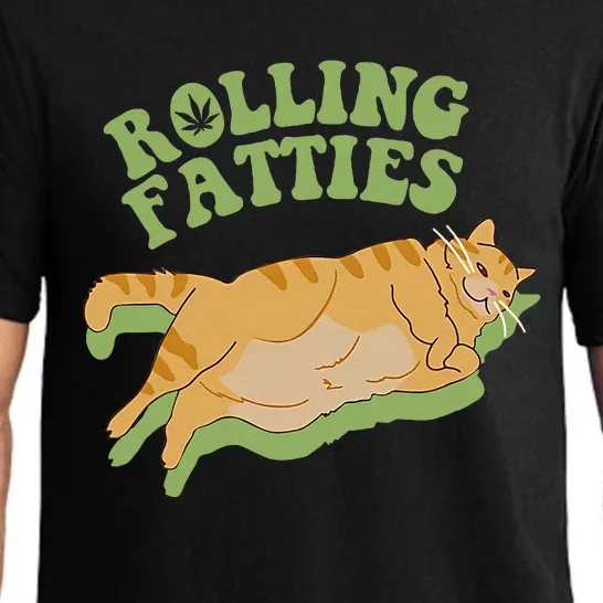 Rolling Fatties Cat Retro Kitty Kitten Meow Pajama Set