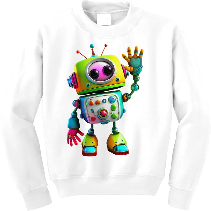 Robot for Cute Happy Kids Sweatshirt