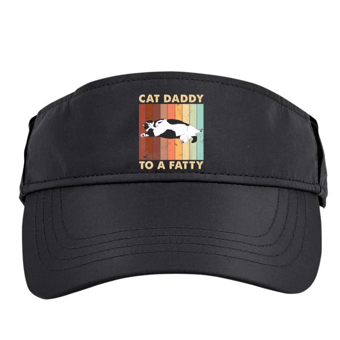 Retro Fat Chonk Dad Funny Cat Daddy To A Fatty Adult Drive Performance Visor