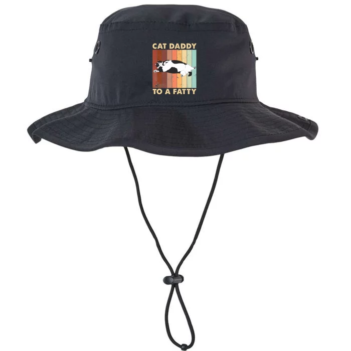 Retro Fat Chonk Dad Funny Cat Daddy To A Fatty Legacy Cool Fit Booney Bucket Hat