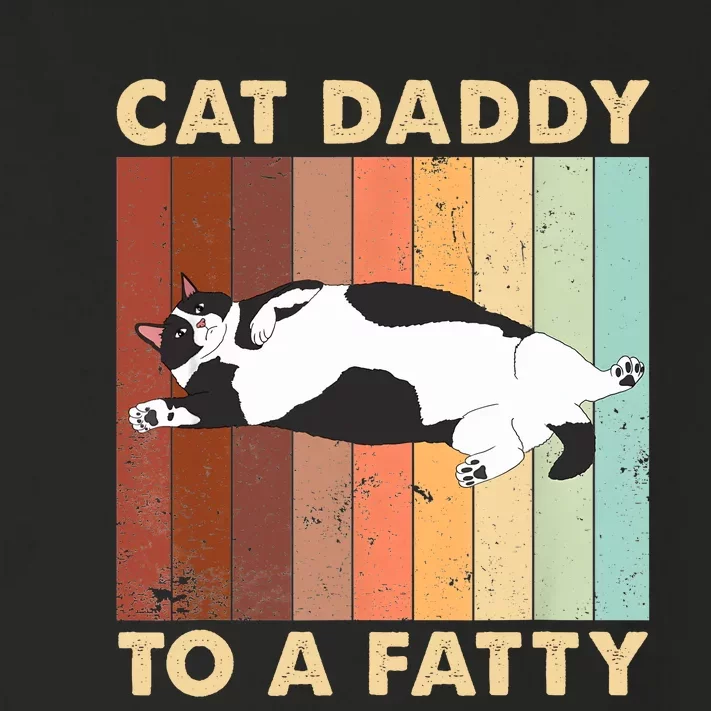 Retro Fat Chonk Dad Funny Cat Daddy To A Fatty Toddler Long Sleeve Shirt