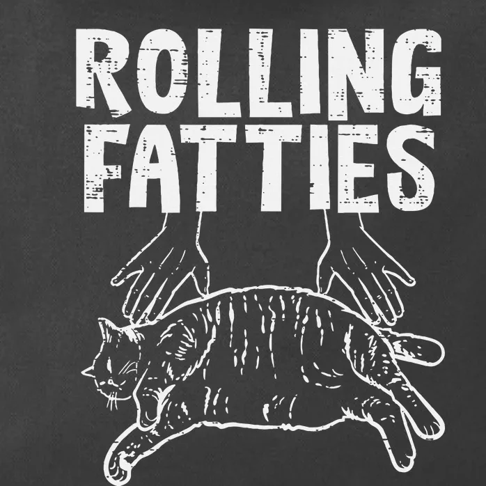 Rolling Fatties Cat Funny Fat Kitten Zip Tote Bag