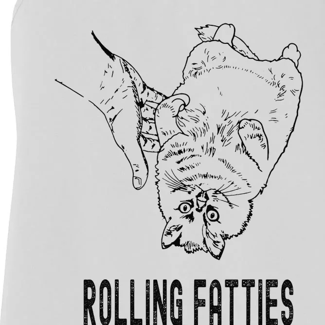 Rolling Fatties Cat Women's Racerback Tank