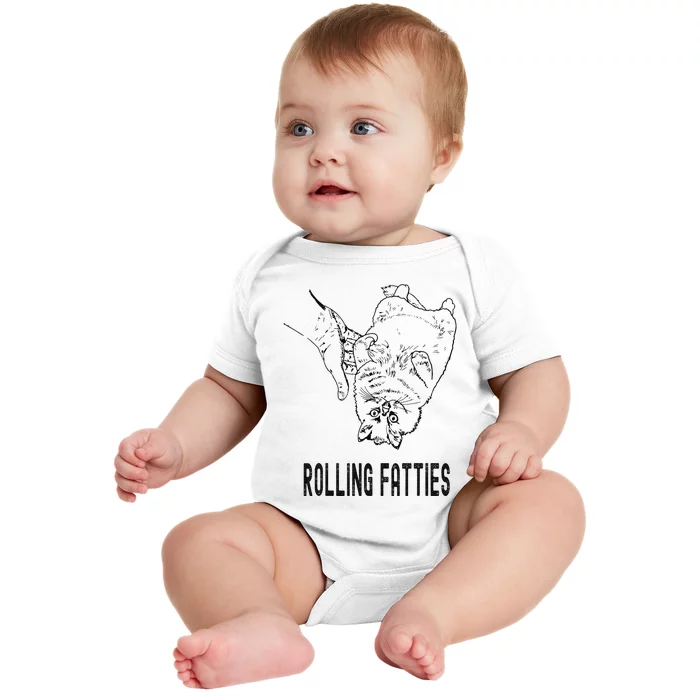 Rolling Fatties Cat Baby Bodysuit