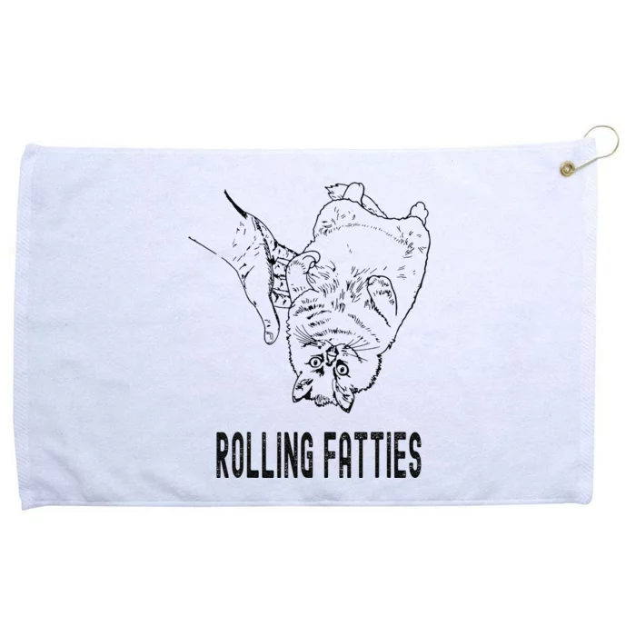 Rolling Fatties Cat Grommeted Golf Towel