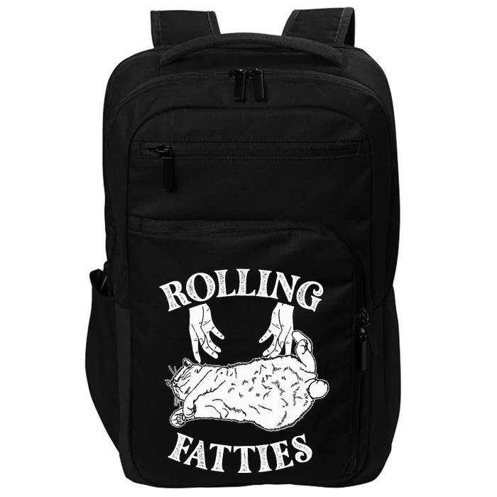 Rolling Fatties Cat Lover Kitten Owner Kitty Impact Tech Backpack