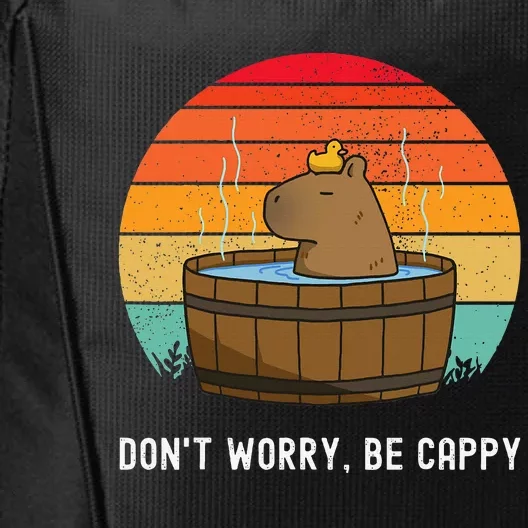 Retro Funny Capybara DonT Worry Be Capy City Backpack