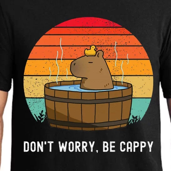 Retro Funny Capybara DonT Worry Be Capy Pajama Set