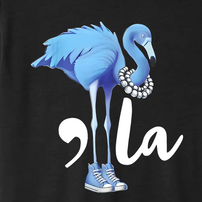 Retro Flamingo Chucks And Pearls Comma La Kamala Harris 2024 ChromaSoft Performance T-Shirt