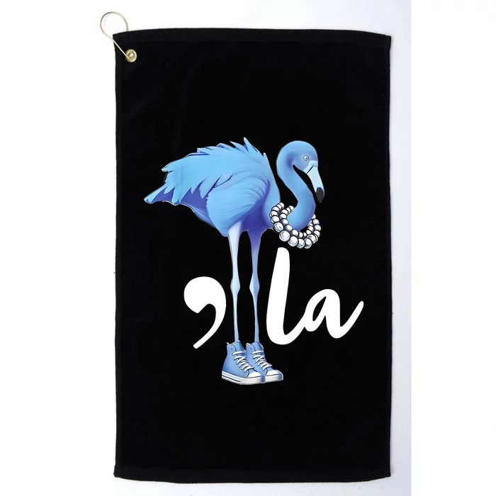 Retro Flamingo Chucks And Pearls Comma La Kamala Harris 2024 Platinum Collection Golf Towel