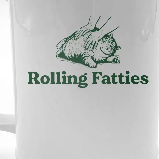 Rolling Fatties Cat Funny Cute Cat Lover Kitten Owner Kitty Front & Back Beer Stein