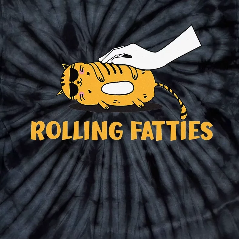 Rolling Fatties Cat Kitty Animal Pet Lovers Tie-Dye T-Shirt