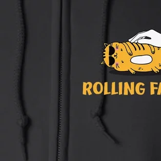 Rolling Fatties Cat Kitty Animal Pet Lovers Full Zip Hoodie