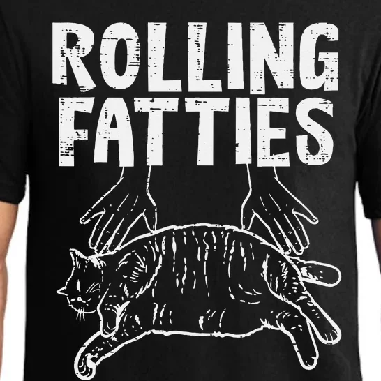 Rolling Fatties Cat Funny Fat Kitten Pajama Set