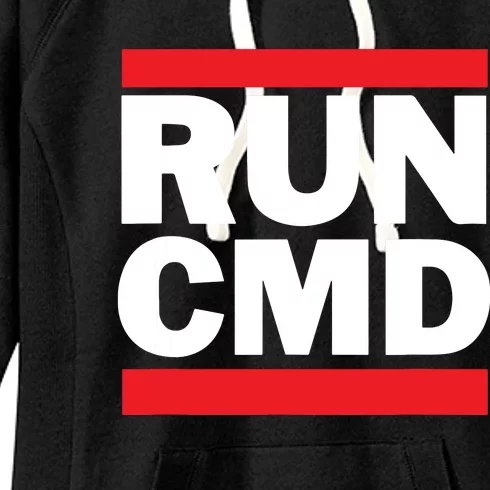 RunCMD Funny Command Prompt Computer Programmer Women's Fleece Hoodie