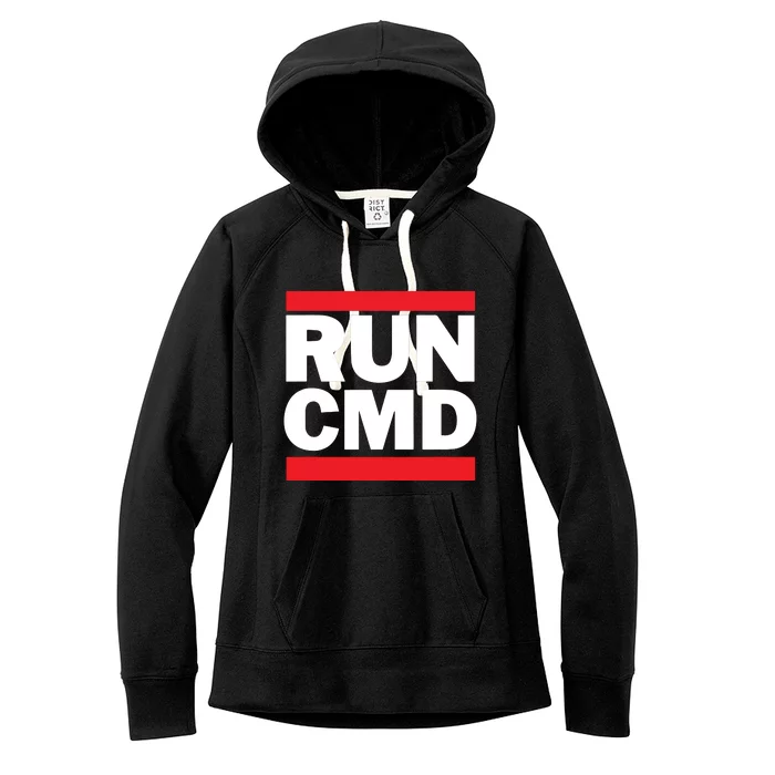 RunCMD Funny Command Prompt Computer Programmer Women's Fleece Hoodie