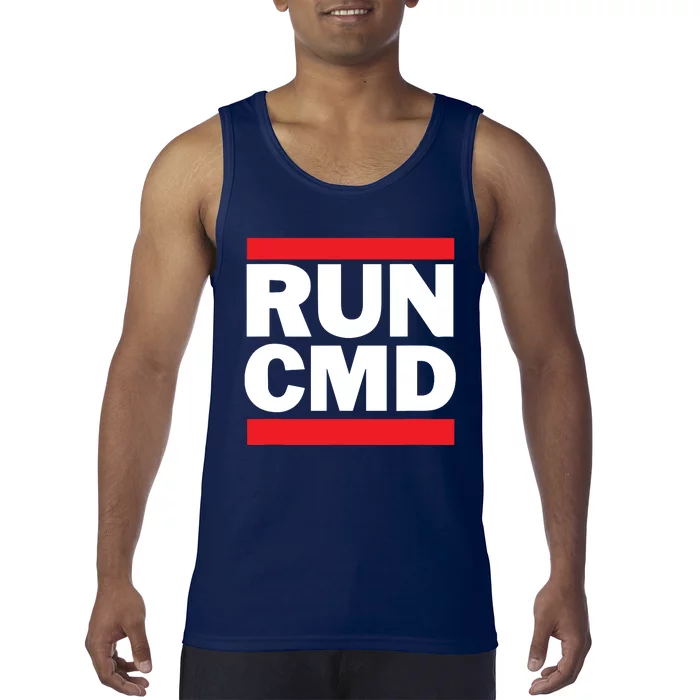 RunCMD Funny Command Prompt Computer Programmer Tank Top