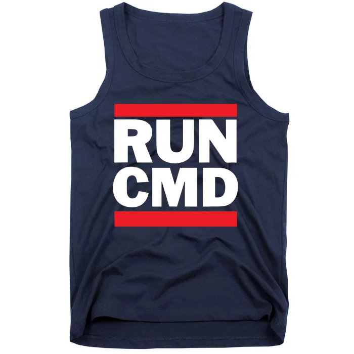 RunCMD Funny Command Prompt Computer Programmer Tank Top